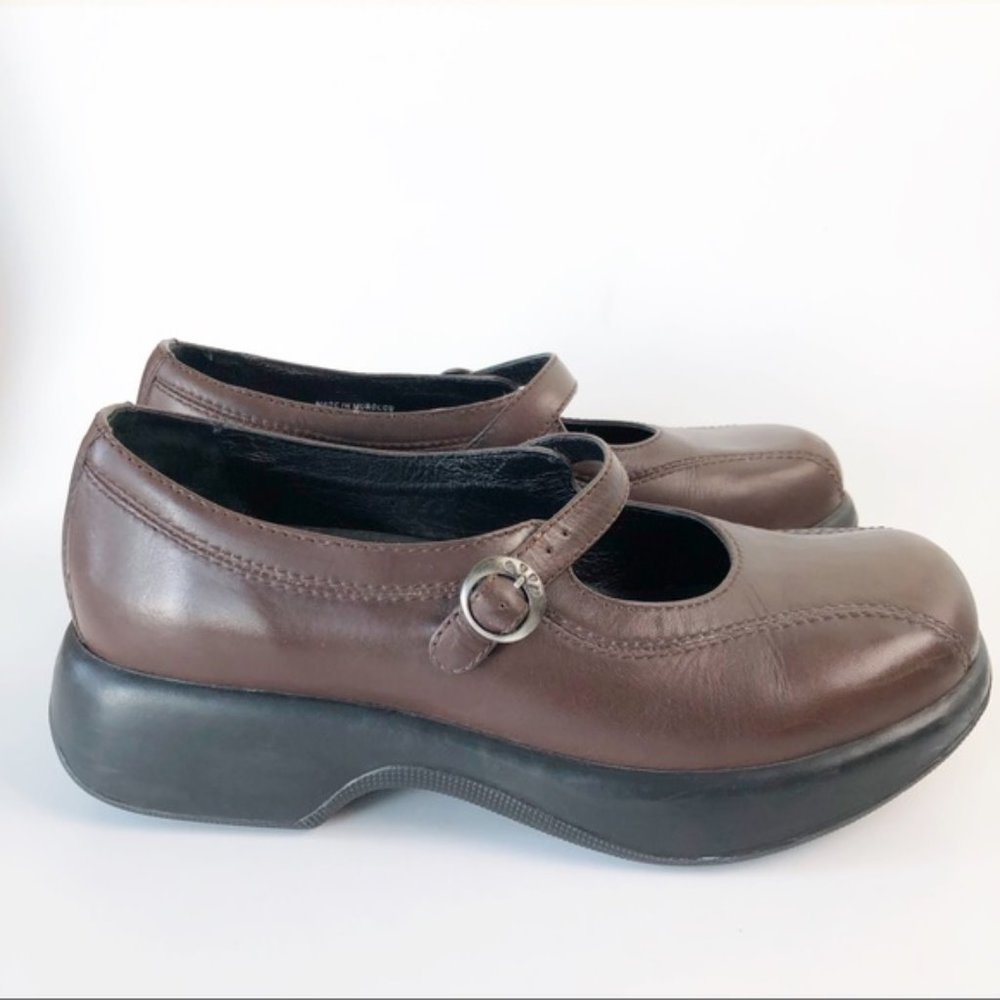 Dansko Brown Mary Jane Comfort Shoes Clogs 40